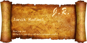 Janik Rafael névjegykártya